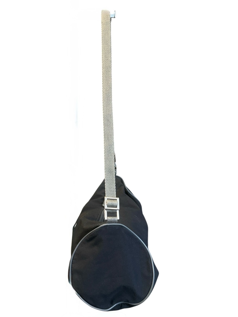 Vintage Y2K Prada Sport Logo Mini Duffel Barrel Bag Nylon Black Silver Hardware - Picture 5 of 14